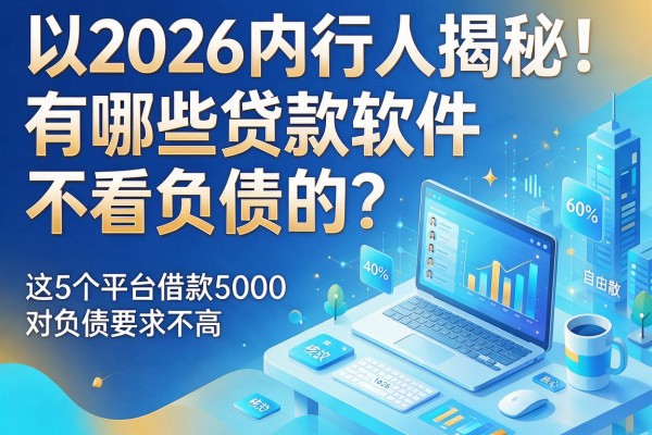 2026内行人揭秘！有哪些贷款软件不看负债的？这5个平台借款5000对负债要求不高