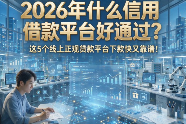 2026年什么信用借款平台好通过?这5个线上正规贷款平台下款快又靠谱!
