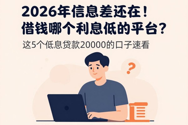 2026年信息差还在!借钱哪个利息低的平台?这5个低息贷款20000的口子速看