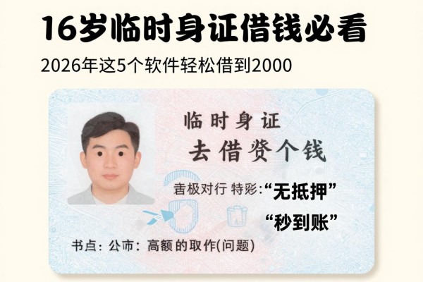 16岁临时身份证借钱必看！2026年这5个软件轻松借到2000
