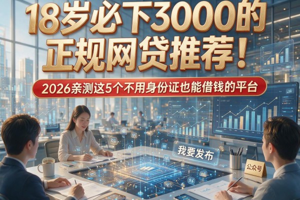 18岁必下3000的正规网贷推荐！2026亲测这5个不用身份证也能借钱的平台