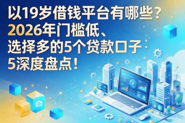 19岁借钱平台有哪些?2026年门槛低、选择多的5个贷款口子深度盘点!