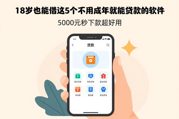 18岁也能借！这5个不用成年就能贷款的软件，5000元秒下款超好用
