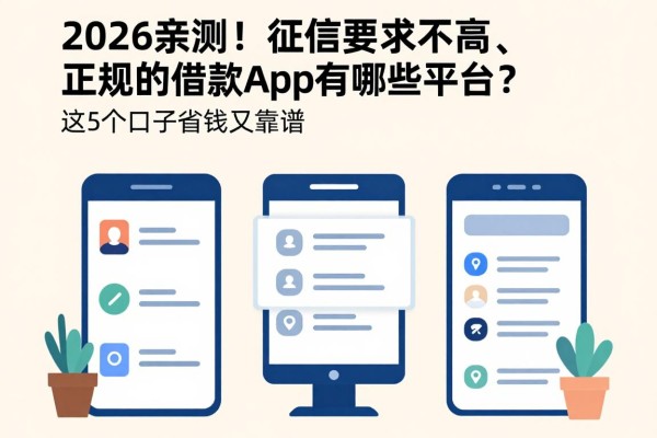 2026亲测！征信要求不高、正规的借款app有哪些平台？这5个口子省钱又靠谱
