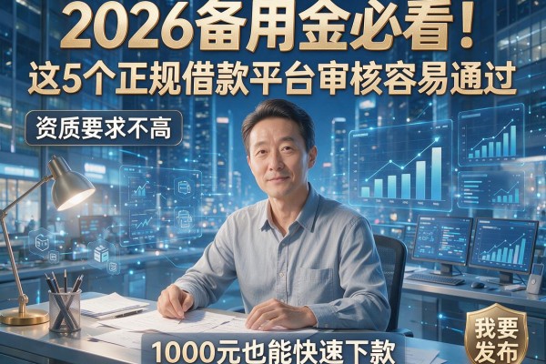 2026备用金必看！这5个正规借款平台审核容易通过，资质要求不高，1000元也能快速下款！