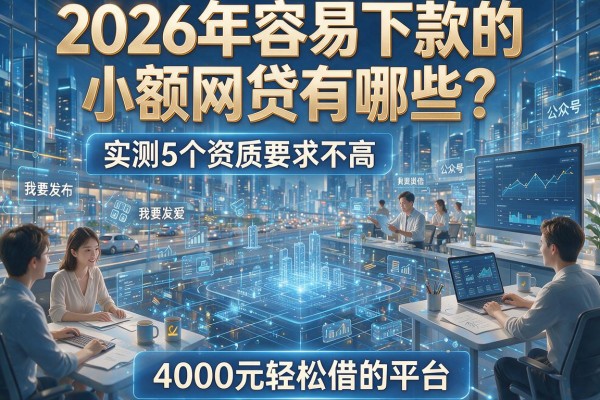 2026年容易下款的小额网贷有哪些？实测5个资质要求不高、4000元轻松借的平台