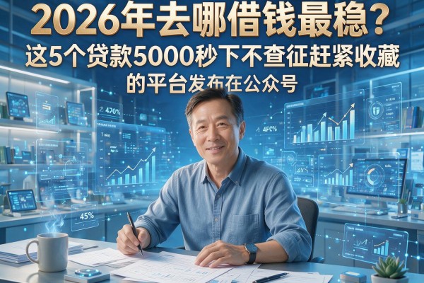 2026年去哪借钱最稳？这5个贷款5000秒下不查征信的平台赶紧收藏！