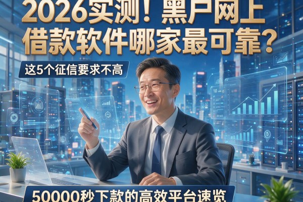 2026实测!黑户网上借款软件哪家最可靠?这5个征信要求不高、50000秒下款的高效平台速览