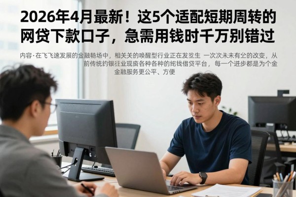 2026年4月最新！这5个适配短期周转的网贷必下款口子，急需用钱时千万别错过