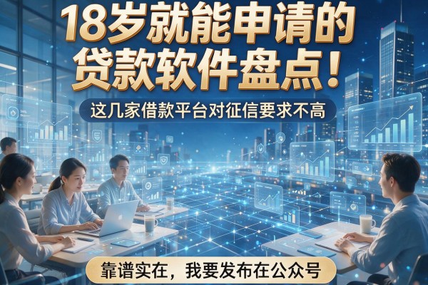18岁就能申请的贷款软件盘点！这几家借款平台对征信要求不高，靠谱实在