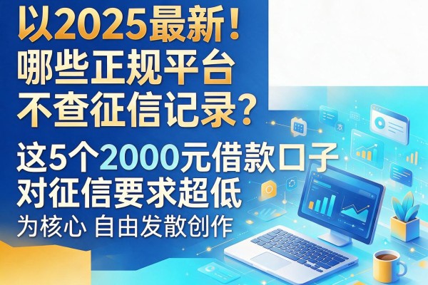 2025最新！哪些正规平台不查征信记录？这5个2000元借款口子对征信要求超低
