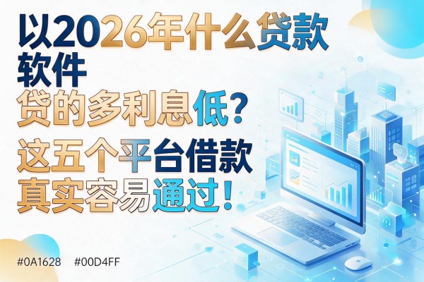 2026年什么贷款软件贷的多利息低？这五个平台借款真实容易通过！