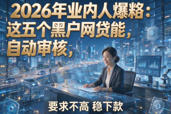 2026年业内人爆料:这五个黑户网贷能自动审核,要求不高稳下款!
