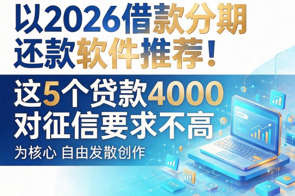 2026借款分期还款软件推荐!这5个贷款4000对征信要求不高