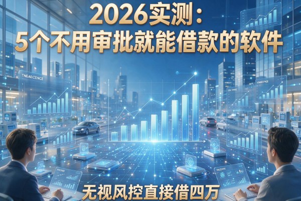 2026实测：5个不用审批就能借款的软件，无视风控直接借四万！