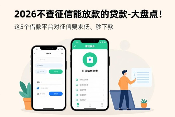 2026不查征信能放款的贷款app大盘点！这5个借款平台对征信要求低、秒下款，亲测真心推荐
