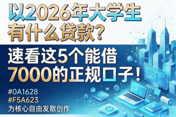 2026年大学生有什么贷款?速看这5个能借7000的正规口子!