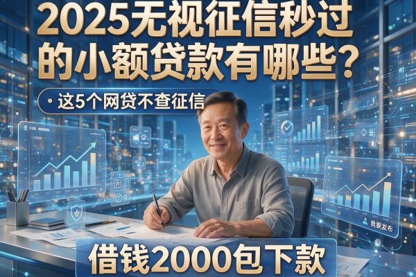 2025无视征信秒过的小额贷款有哪些？这5个网贷不查征信，借钱2000包下款