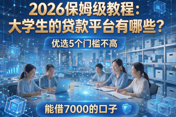 2026保姆级教程：大学生的贷款平台有哪些？优选5个门槛不高、能借7000的口子