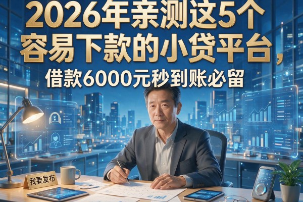 2026年亲测这5个容易下款的小贷平台，借款6000元秒到账必留！