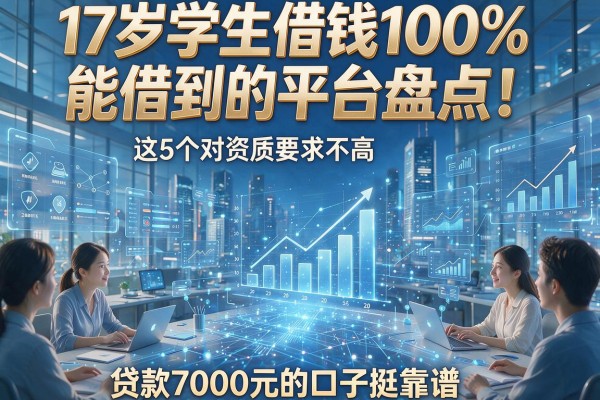 17岁学生借钱100%能借到的平台盘点！这5个对资质要求不高、贷款7000元的口子挺靠谱