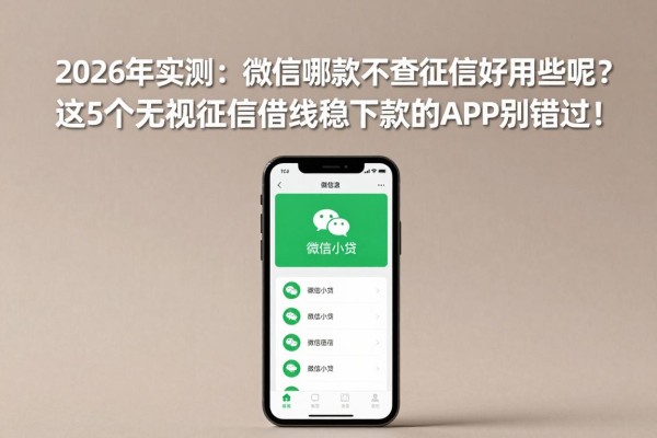 2026年实测:微信哪款不查征信好用些呢?这5个无视征信借钱稳下款的APP别错过!