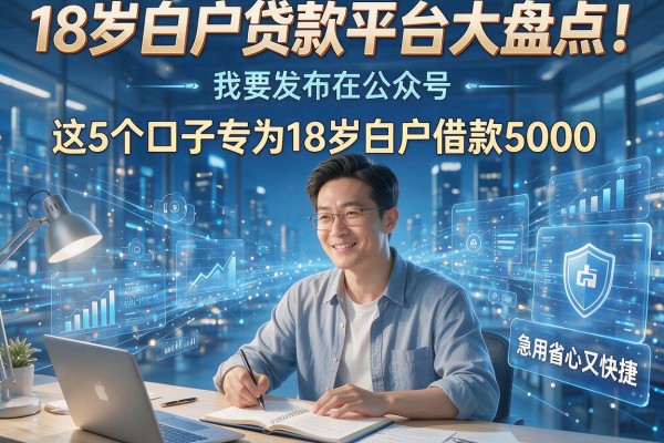 18岁白户贷款平台大盘点!这5个口子专为18岁白户借款5000,急用省心又快捷
