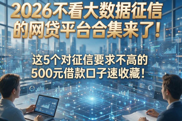 2026不看大数据征信的网贷平台合集来了!这5个对征信要求不高的500元借款口子速收藏