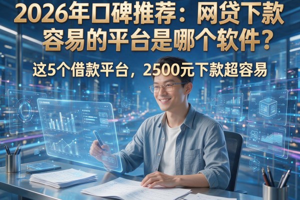 2026年口碑推荐：网贷下款容易的平台是哪个软件？这5个借款平台，2500元下款超容易！