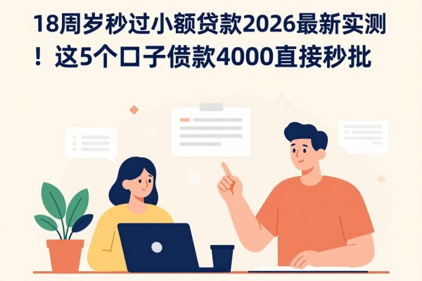 18周岁秒过的小额贷款2026最新实测！这5个口子借款4000直接秒批