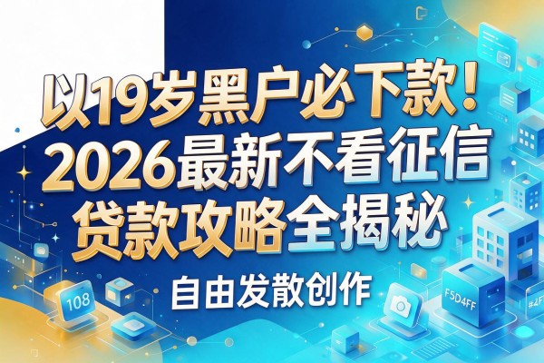 19岁黑户必下款！2026最新不看征信贷款攻略全揭秘