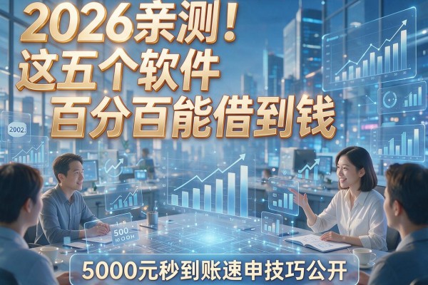 2026亲测！这五个软件百分百能借到钱，5000元秒到账速申技巧公开