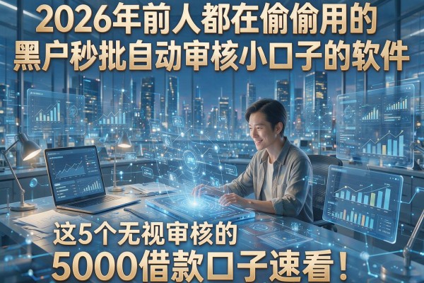 2026年前人都在偷偷用的黑户秒批自动审核小口子的软件，这5个无视审核的5000借款口子速看！