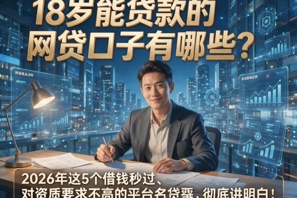 18岁能贷款的网贷口子有哪些?2026年这5个借钱秒过、对资质要求不高的平台彻底讲明白