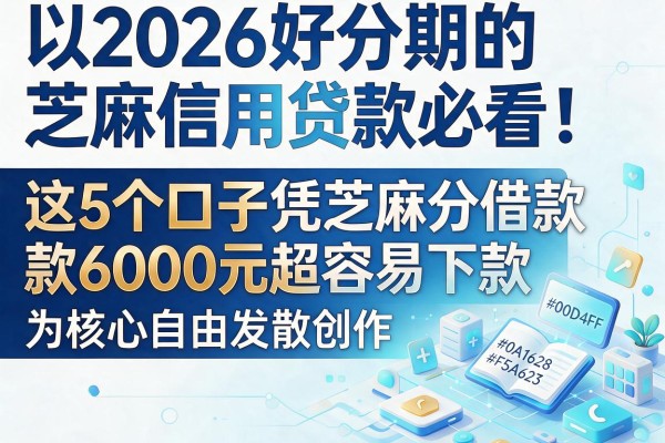 2026好分期的芝麻信用贷款必看！这5个口子凭芝麻分借款6000元超容易下款