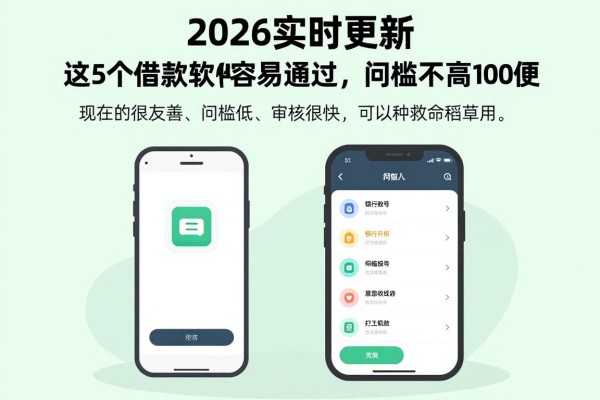 2026实时更新！这5个借款软件容易通过，门槛不高借1000超方便