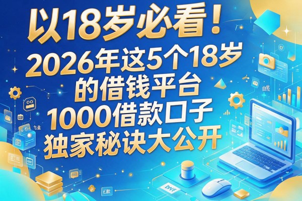 18岁必看!2026年这5个18岁的借钱平台1000借款口子独家秘诀大公开