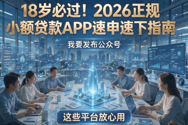 18岁必过！2026正规小额贷款APP速申速下指南，这些平台放心用