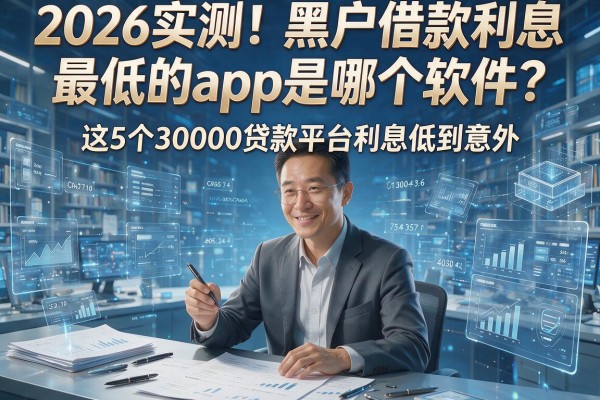 2026实测！黑户借款利息最低的app是哪个软件？这5个30000贷款平台利息低到意外