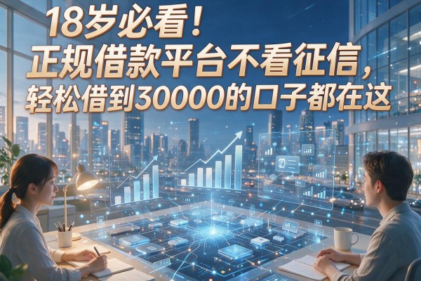 18岁必看！正规借款平台不看征信，轻松借到30000的口子都在这