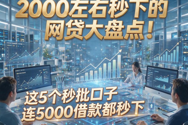 2000左右秒下的网贷大盘点!这5个秒批口子连5000借款都秒下