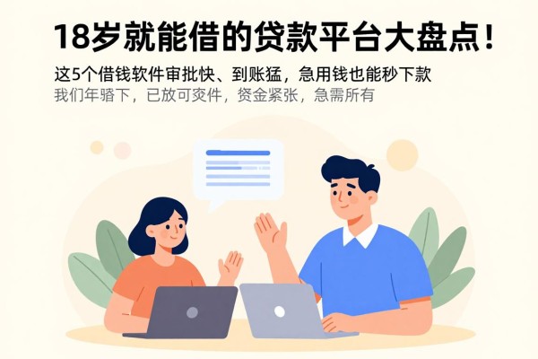 18岁就能借的贷款平台大盘点!这5个借钱软件审批快、到账猛,急用钱也能秒下款