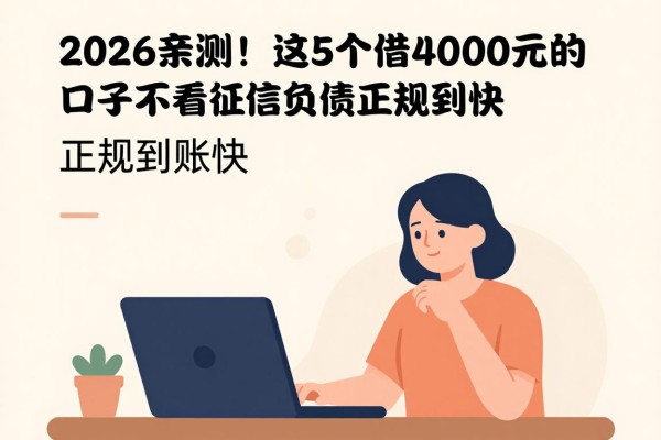 2026亲测！这5个借4000元的口子不看征信负债，正规到账快