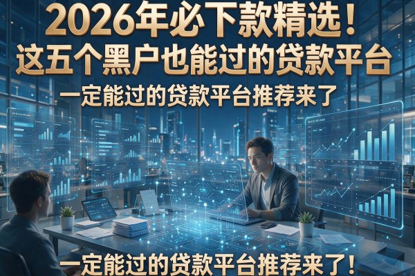 2026年必下款精选！这五个黑户也能过的贷款平台，一定能过的贷款平台推荐来了！