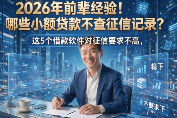 2026年前辈经验!哪些小额贷款不查征信记录?这5个借款软件对征信要求不高,稳下!