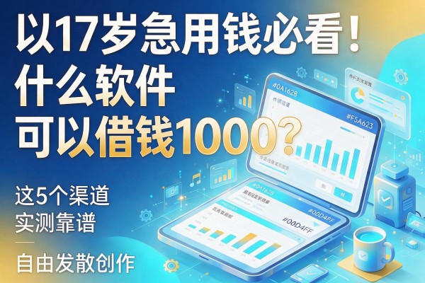 17岁急用钱必看！什么软件可以借钱1000？这5个渠道实测靠谱