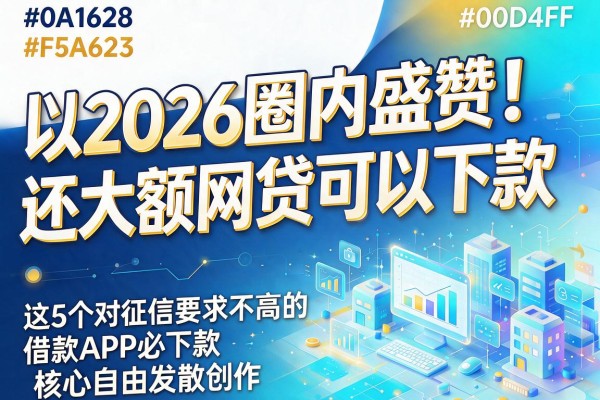 2026圈内盛赞！还大额网贷可以下款，这5个对征信要求不高的借款APP必下款