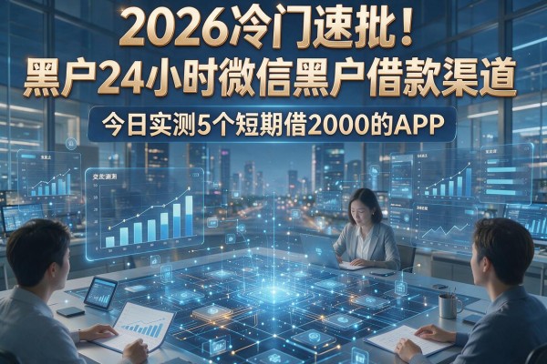 2026冷门速批!黑户24小时微信黑户借款渠道,今日实测5个短期借2000的APP