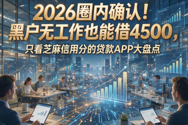 2026圈内确认！黑户无工作也能借4500，只看芝麻信用分的贷款APP大盘点