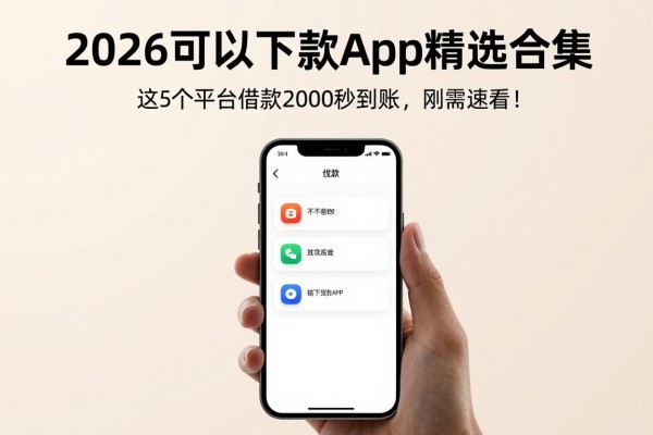 2026可以下款的app精选合集,这5个平台借款2000秒到账,刚需速看!
